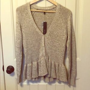 NWT APT 9 Gold Shimmering Sweater